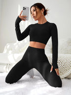 Dewbera Cut & Back Thumb Holes Sports Set 