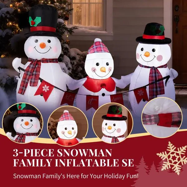 6.2FT Lighted Snowman