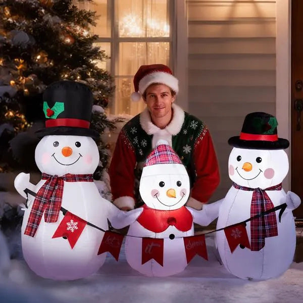6.2FT Lighted Snowman