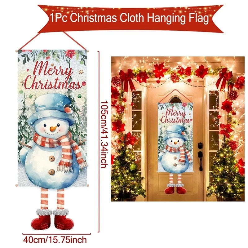 Christmas Hanging Flag Merry Christmas Decorations 