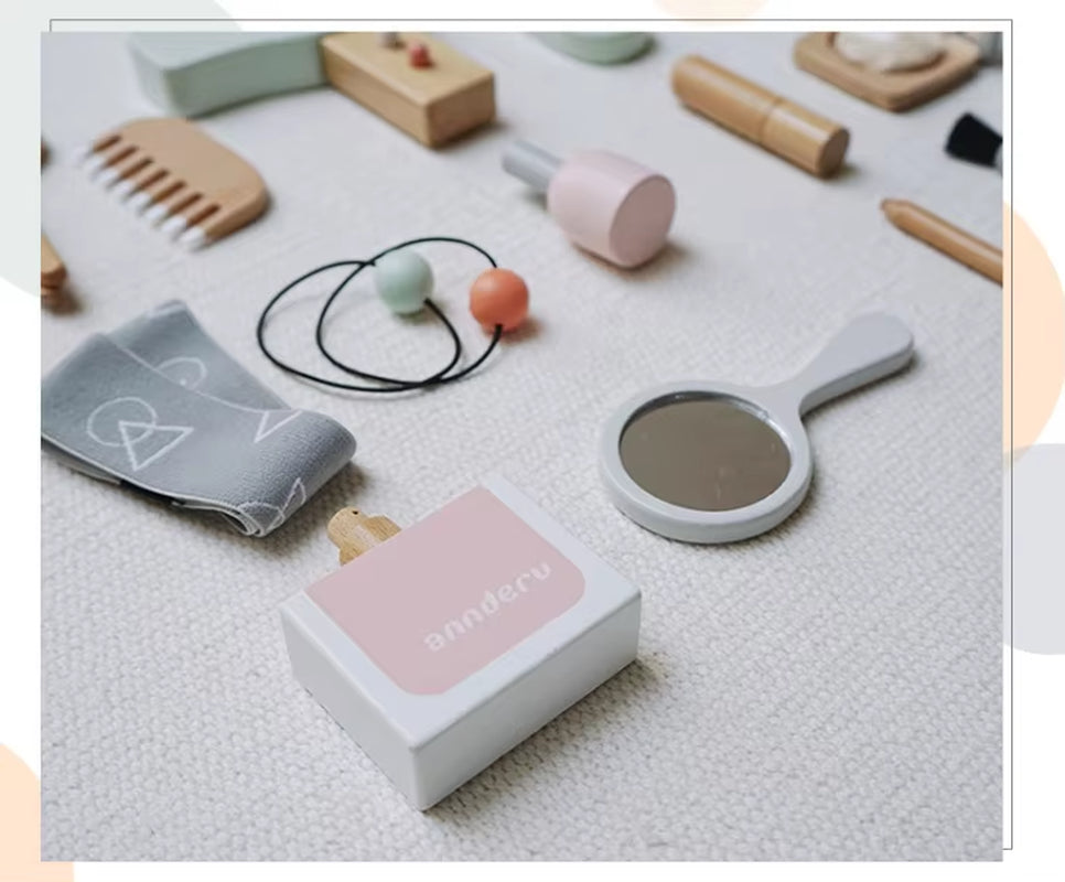 Beautiful Wooden Makeup Set/ Hairdressing Set